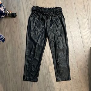 Ramy brook paper bag faux leather pants